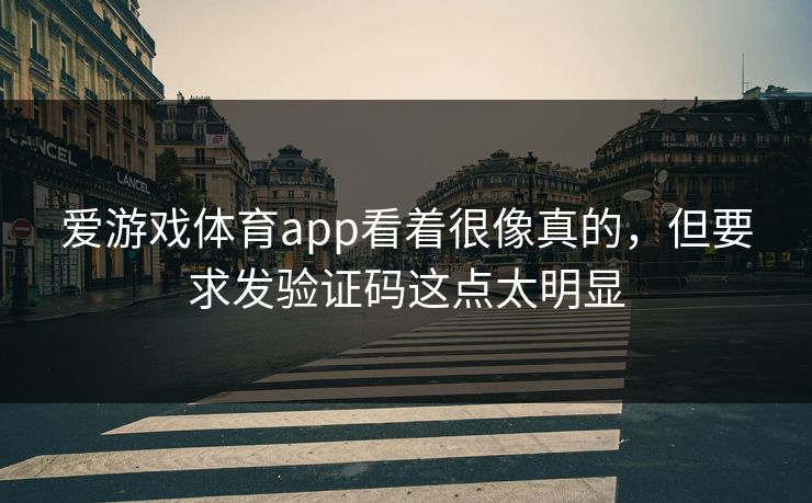爱游戏体育app看着很像真的，但要求发验证码这点太明显